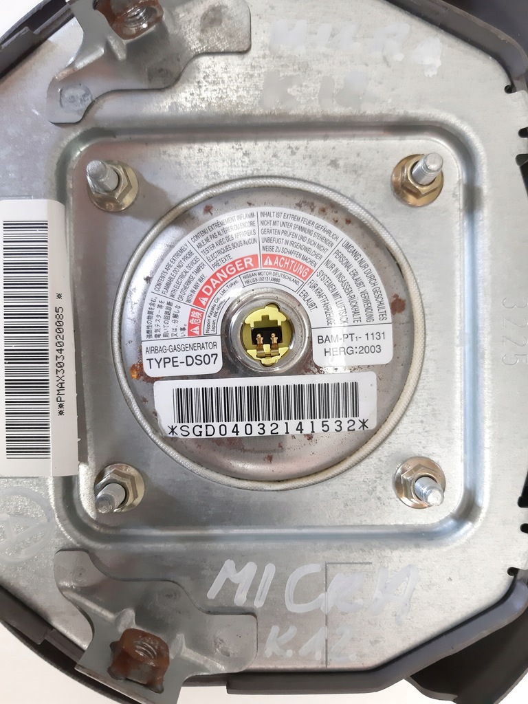 фото №7, Nissan micra k12 подушка air bag водій пасажир