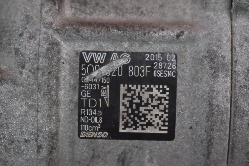 фото №8, Компрессор насос кондиционера 5q0820803f vw golf 7 vii sportsvan 1.4 tsi