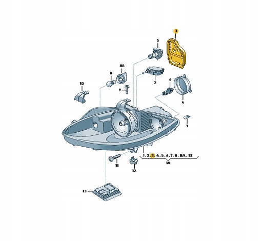 фото №4, Заглушка фара лампы seat altea leon toledo