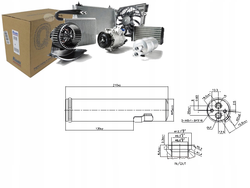 фото №1, Осушитель кондиционера hyundai tucson tucson suv kia sportage ii