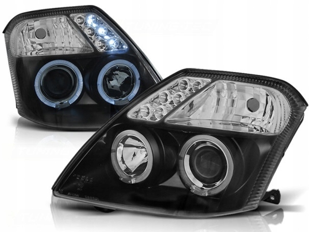 фото №1, Лампы передние citroen c2 03-10 angel eyes black