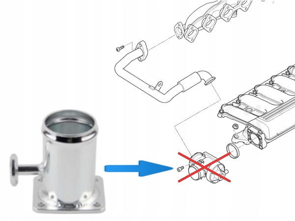 фото №6, Заглушка клапана egr do land rover freelander i ii range rover l322 2.0 2.2