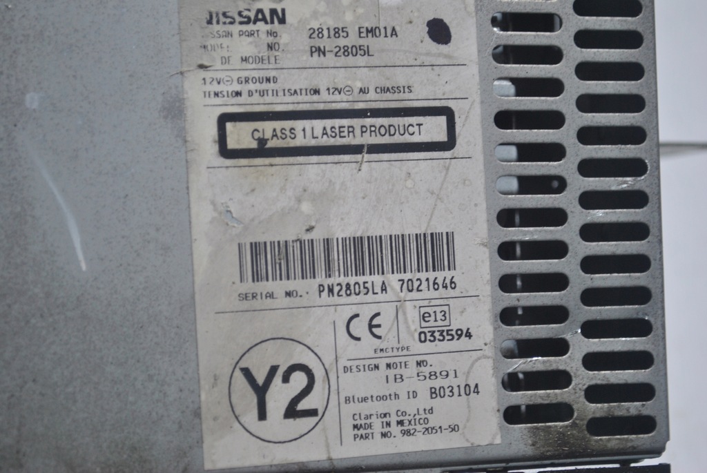 фото №7, Радиопроигрыватель cd nissan tiida 28185em01a