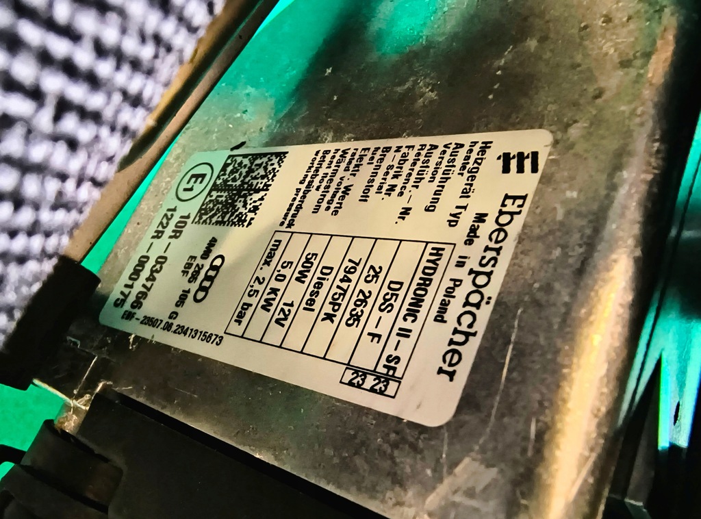 фото №6, 4m026510f 4m0265105g audi a6 c8 hydronic ii b5sf d5sf