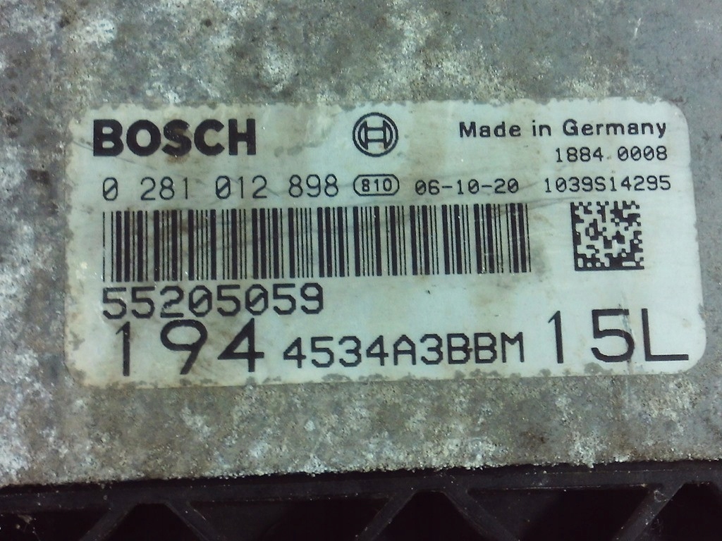 фото №7, Fiat croma ii 1.9 jtd бортовой компьютер блок управления двигателя 0281012898 55205059