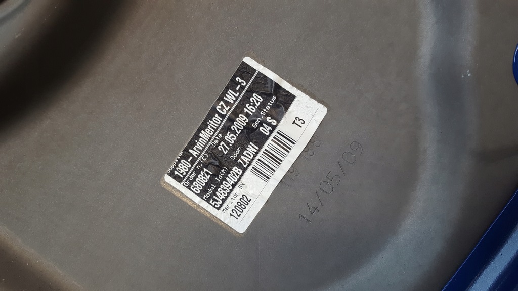 фото №7, Двері правий задня 4590 skoda fabia ii