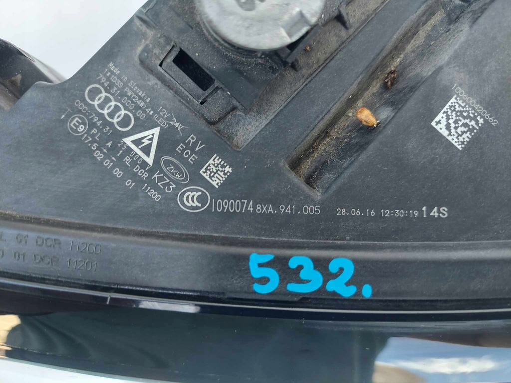 фото №9, Audi a1 8x lift лампа левая перед передняя ксенон led