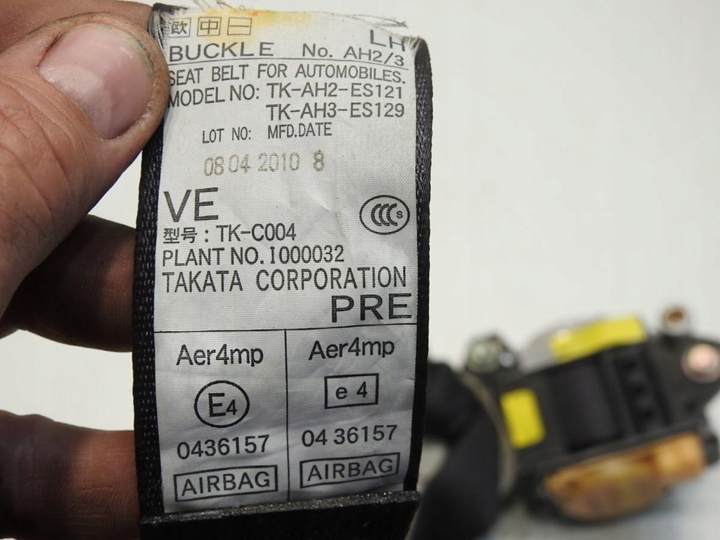 фото №6, Pas безопасности натяжитель левый перед subaru impreza iii gh c9363hl10