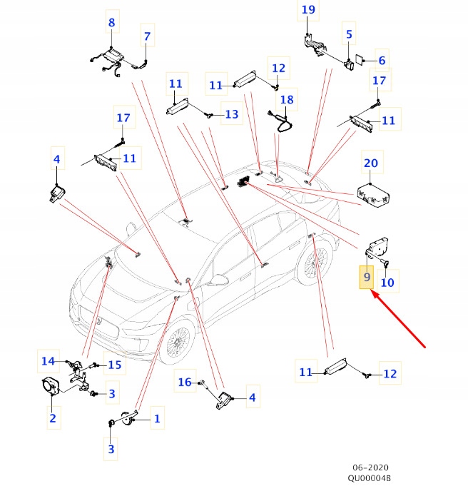 фото №1, Jaguar i-pace x590 управление module t4k6115 original