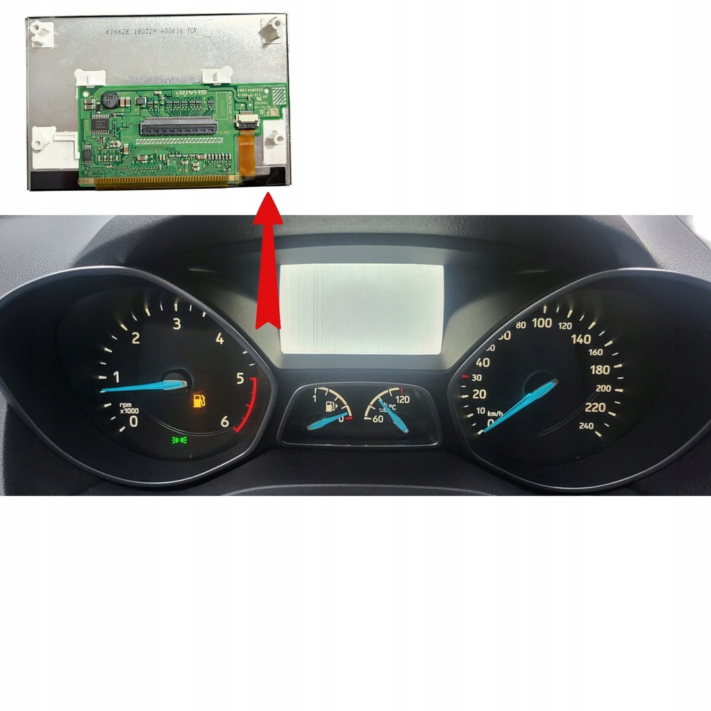 фото №1, Дисплей счетчик ford transit custom connect 2013-2019 lcd