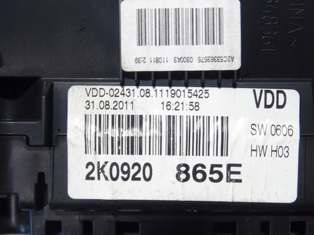 фото №9, Бортовой компьютер счетчик набор vw caddy iii 3 2k0 lift 10- 1.6 tdi cay 03l906023pa