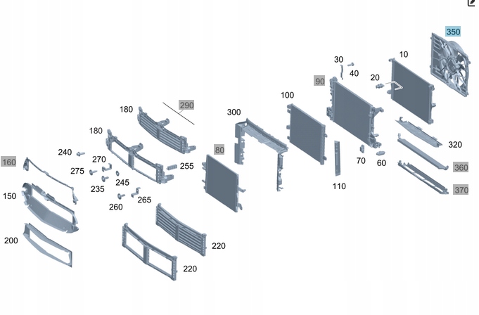 фото №1, Mercedes-benz aklasa w177 вентилятор