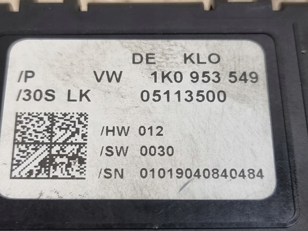 фото №12, Модуль перемикача комбінований оригінальний номер 1k0953549 audi a3 8p 04r