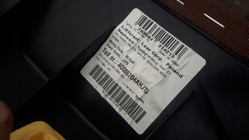 фото №13, A6 c7 4g a7 обшивка сиденье задняя левый правый кожа 2x