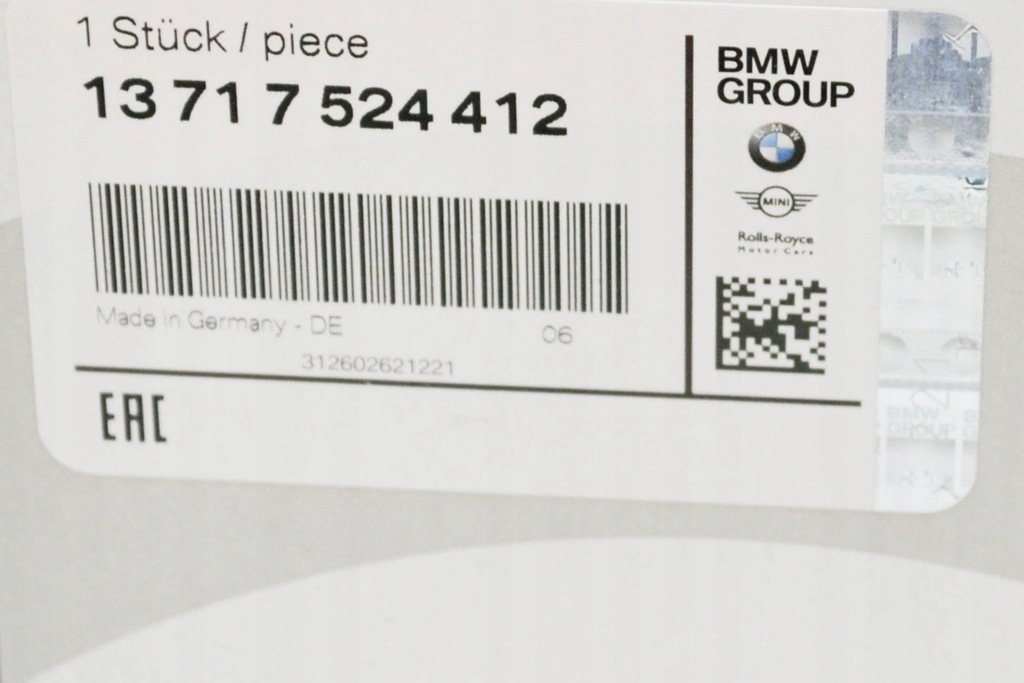фото №9, Bmw 1 e81 1.6i фильтр воздуха element 13717524412 новый оригинальный