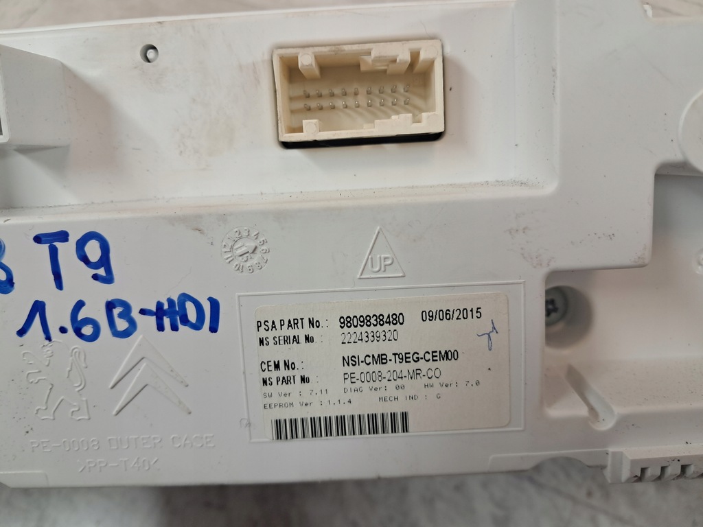 фото №6, Peugeot 308 t9 ii лічильник прилади дисплей uk 9809838480