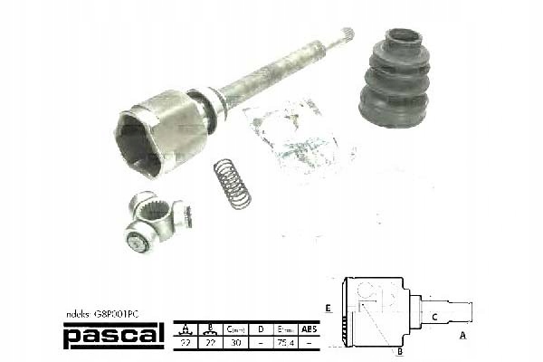 фото №2, Pascal шарнир приводной внутренний peugeot 206 1.1