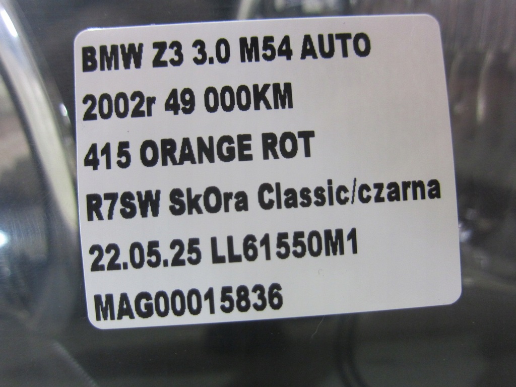 фото №13, Bmw e36 z3 лампа левая передняя фара левый 63128386047 8386047 usa