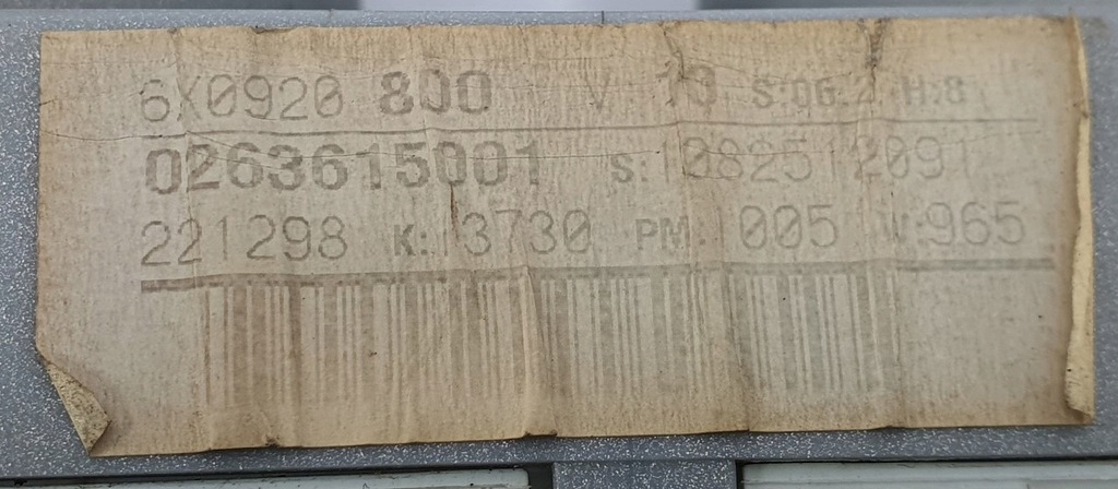 фото №6, Счетчик приборы vw lupo 6x0920800 europa