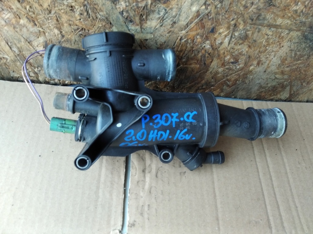 фото №1, Корпус термостата peugeot 307 cc 2,0 hdi 16v rhr 9656182980