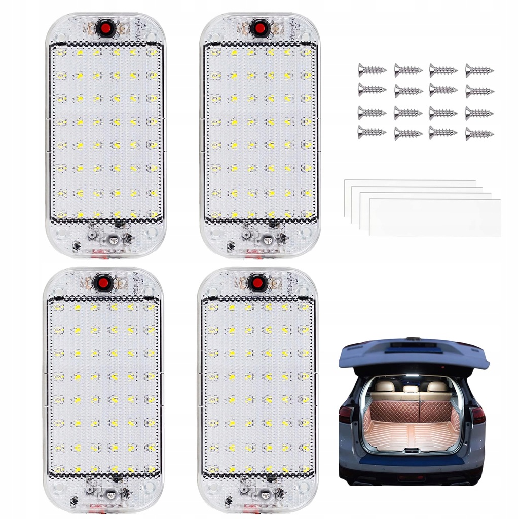 фото №1, Лампа потолочная 48led 12v лампа освещение do rv kamperów прицепа 4szt