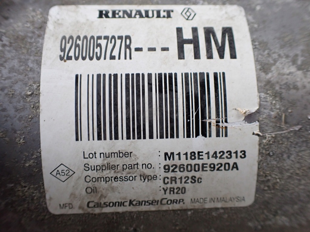 фото №9, Компресор компресор кондиціонера dacia dokker 1.6 2018 europa 926005727r