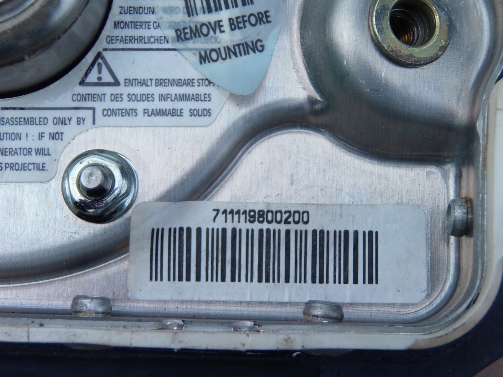 фото №9, Подушка воздушная подушка безопасности водителя 7700410468 renault twingo i 1,2 8v benz