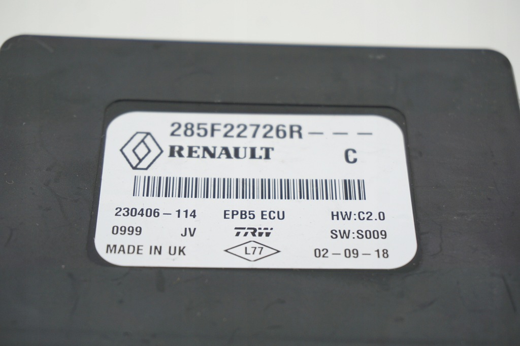 фото №3, Модуль тормоза epb kadjar 285f22726r