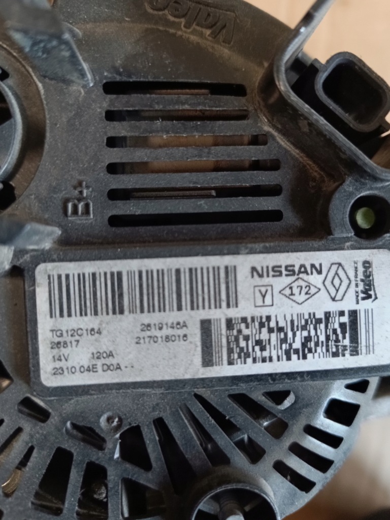 Генератор 1.2 tce 2619146 tg12c164 renault Оригинал