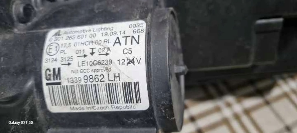 фото №11, Opel zafira c лампа передня перед ліва uk