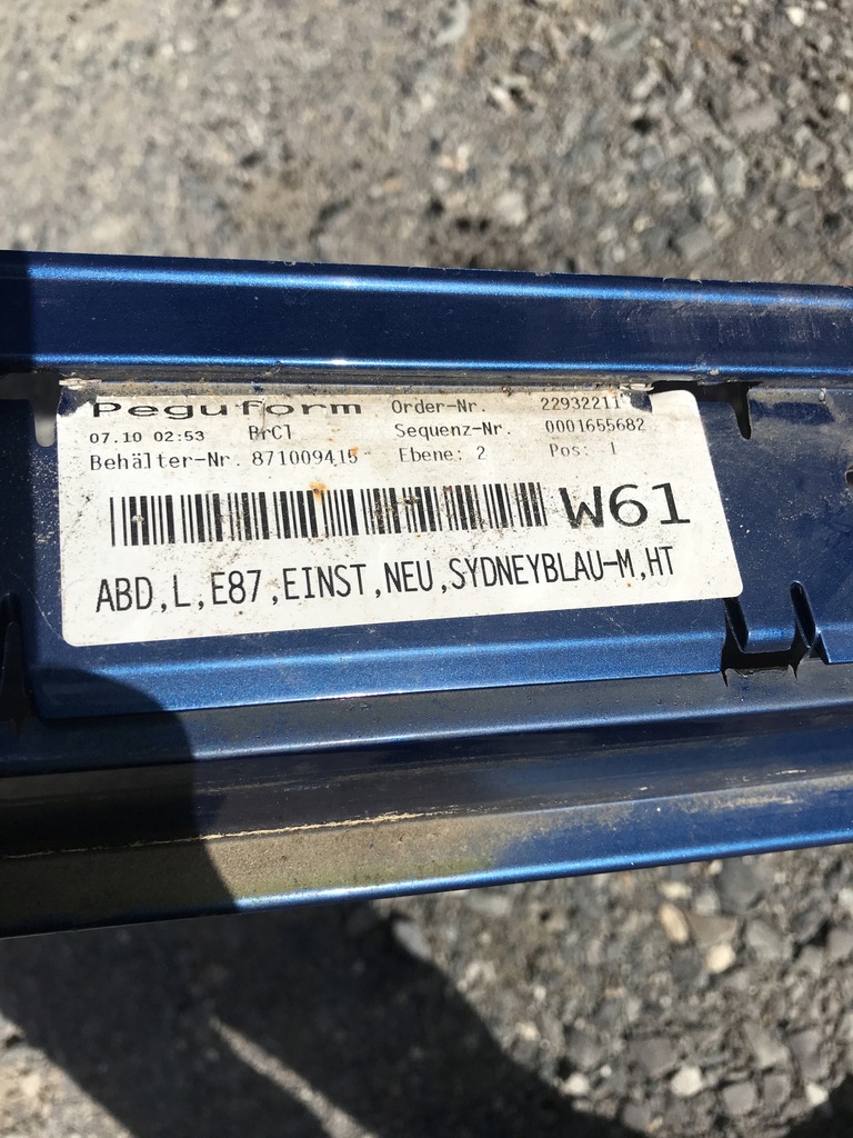 фото №7, Молдинг поріг ліва bmw 1 e87 a19/5