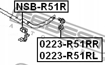 фото №3, Резиновый элемент подушка стабилизатора задняя febest do nissan armada 5.6