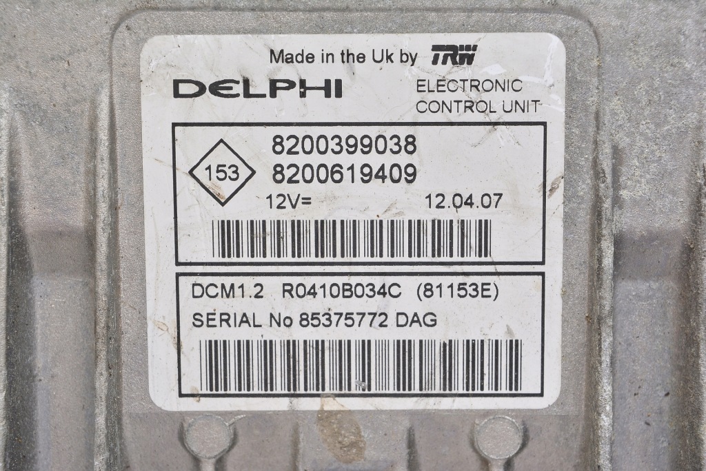 фото №2, Бортовий комп'ютер note 1.5 8200399038 8200619409 r0410b034c