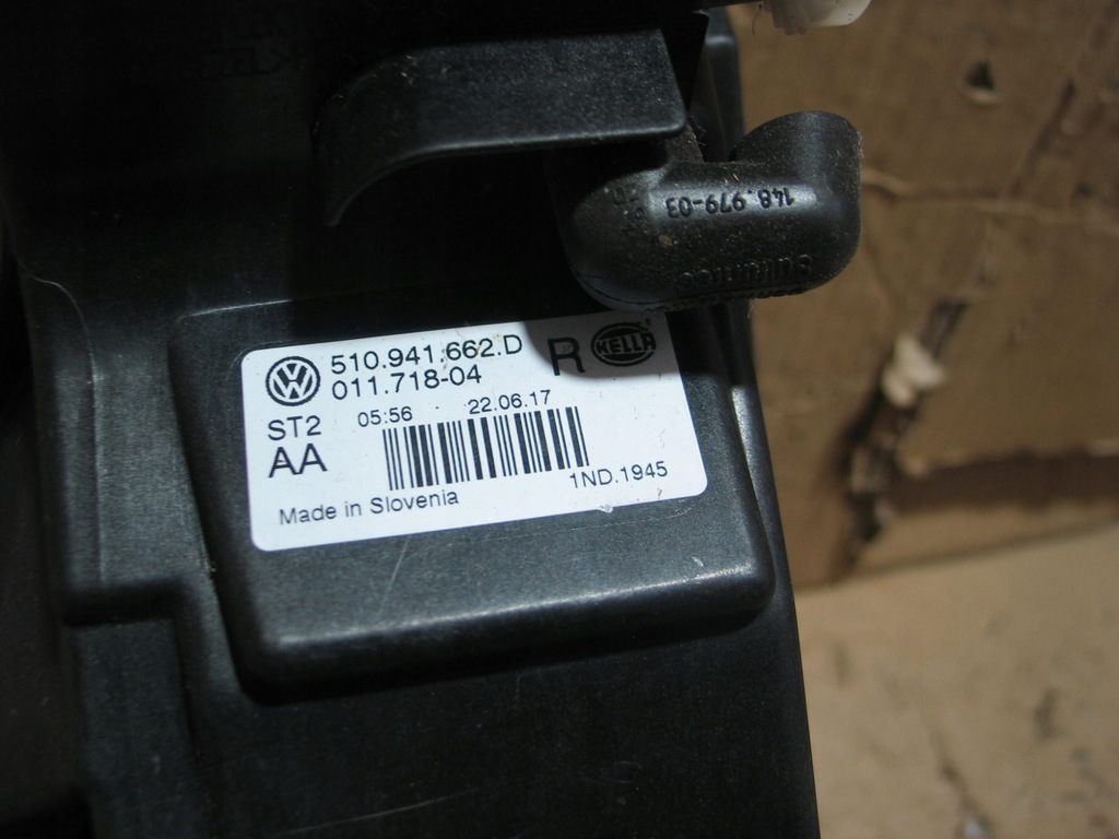 фото №10, Лампа противотуманная фара правый vw golf sportsvan 14-18r. 510941662d