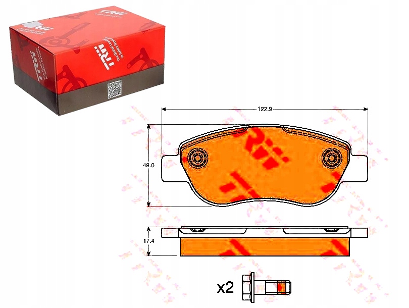 фото №1, Гальмівні колодки гальмівні fiat перед palio 1,2-1,4 96-02 tr