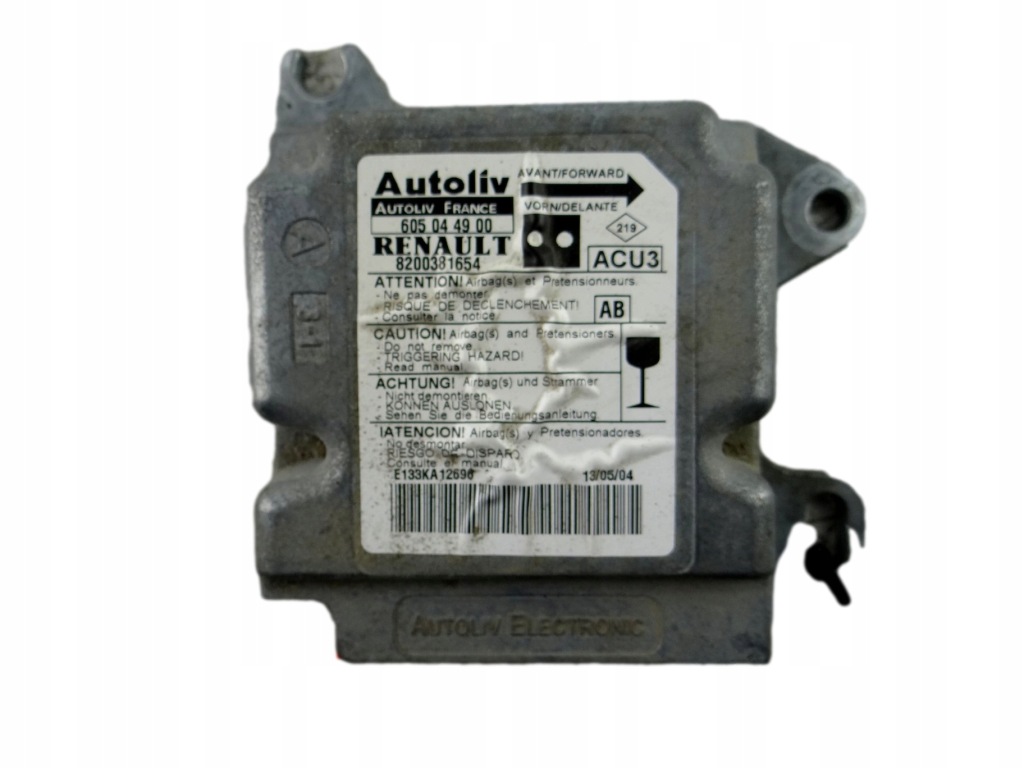 фото №1, Модуль датчик подушка безопасности renault kangoo 8200381654