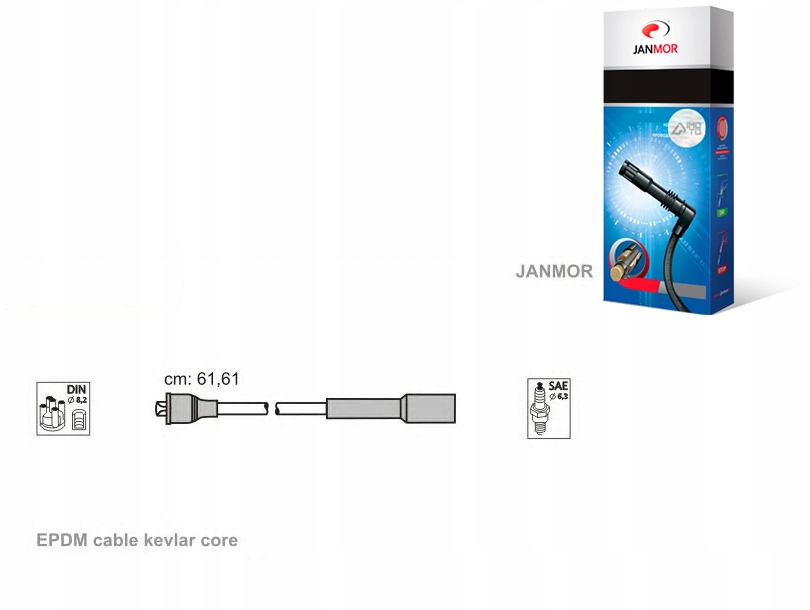 фото №1, Дроти запалювання wysokiego напруги fiat 126p el elegant kpl. janmor