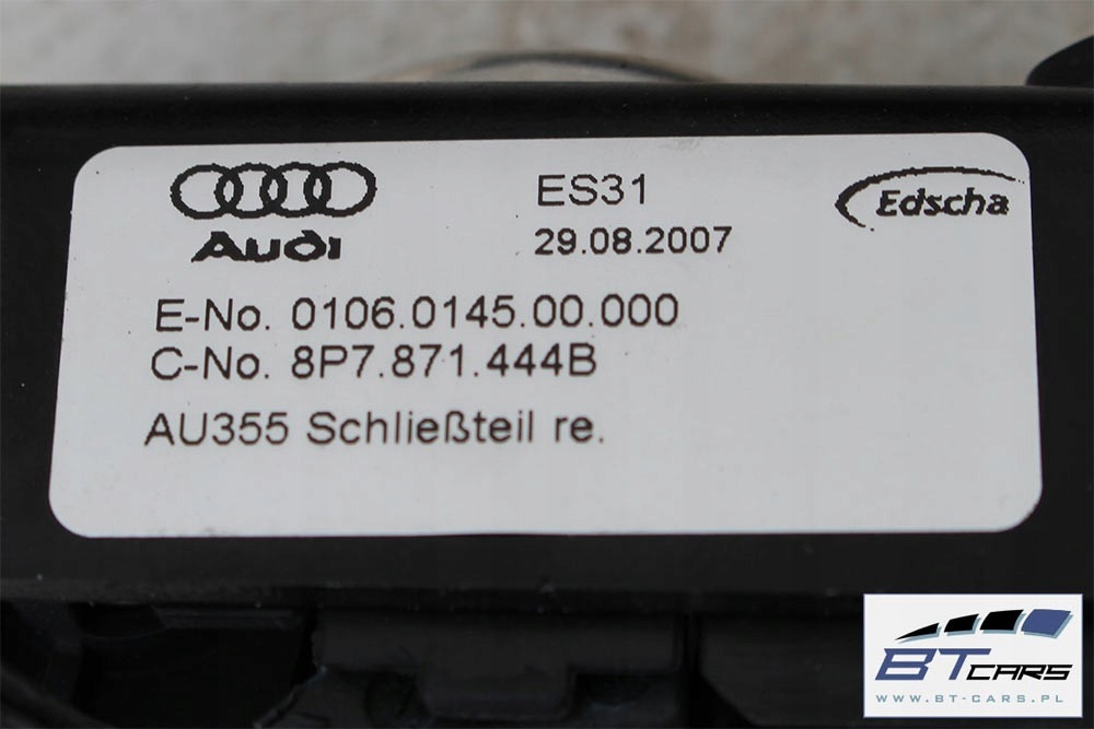 Audi a3 8p кабріолет  замок засувка дах 8p7871443d 8p7871444b 8p7 871 443 d 8p Зі Шроту