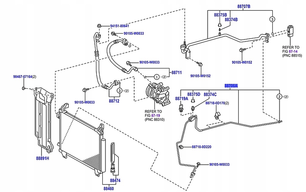 фото №1, Yaris iii 11-17 трубка датчик кондиционера кондиционер
