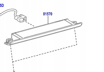 фото №1, Toyota оригинальный номер 81570-48100 свет 3-стоп-сигнал yaris cross