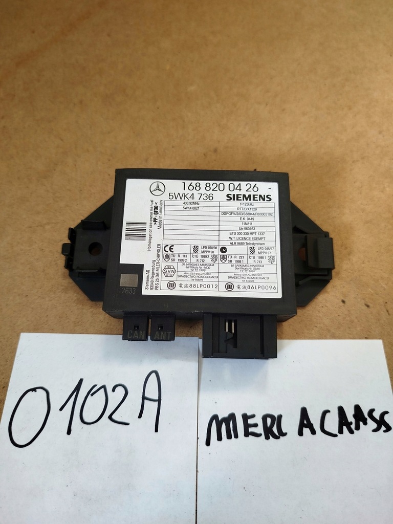 фото №1, Блок управления иммобилайзер mercedes w168 1688200426