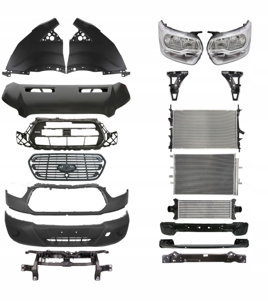 фото №1, Ford transit 14- бампер pas капот крила