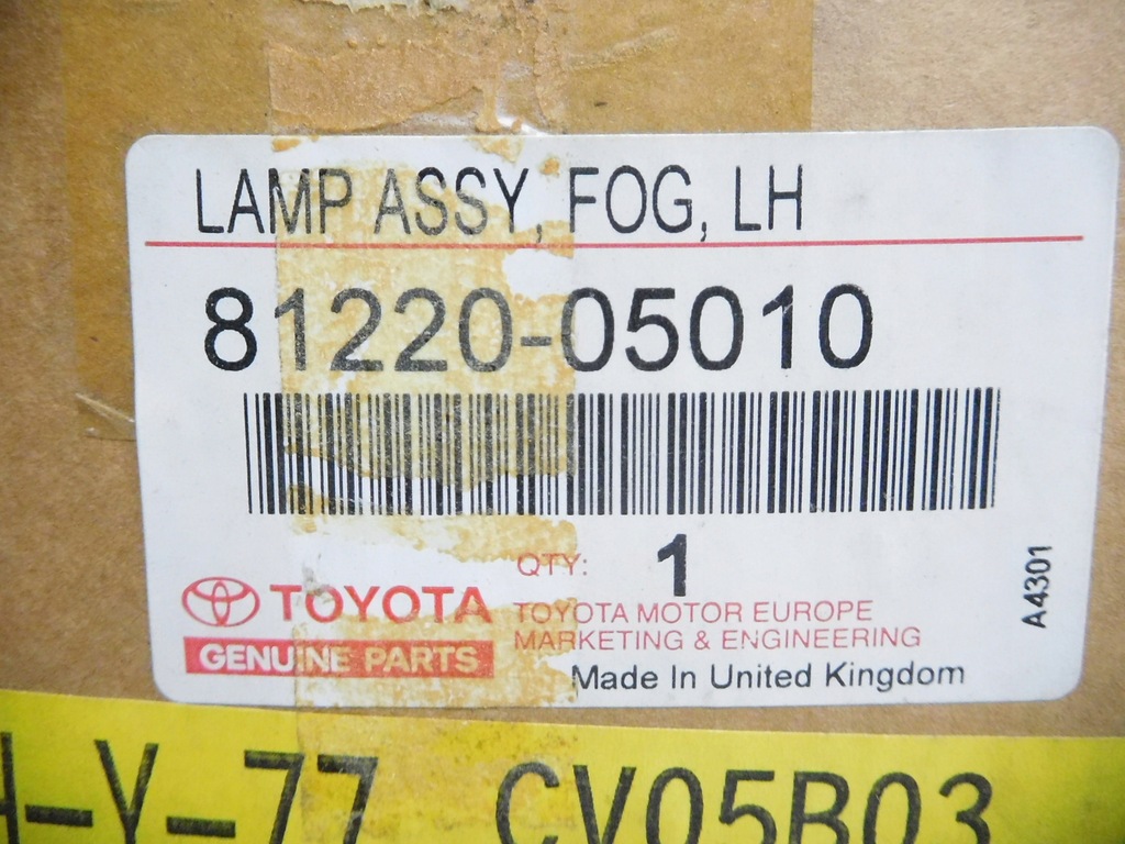 фото №11, Лампа протитуманна ліва toyota 81220-05040
