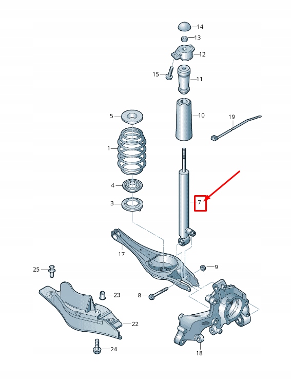 Купить Vw passat b8 3g задний gas shock абсорбер 3q0513045as