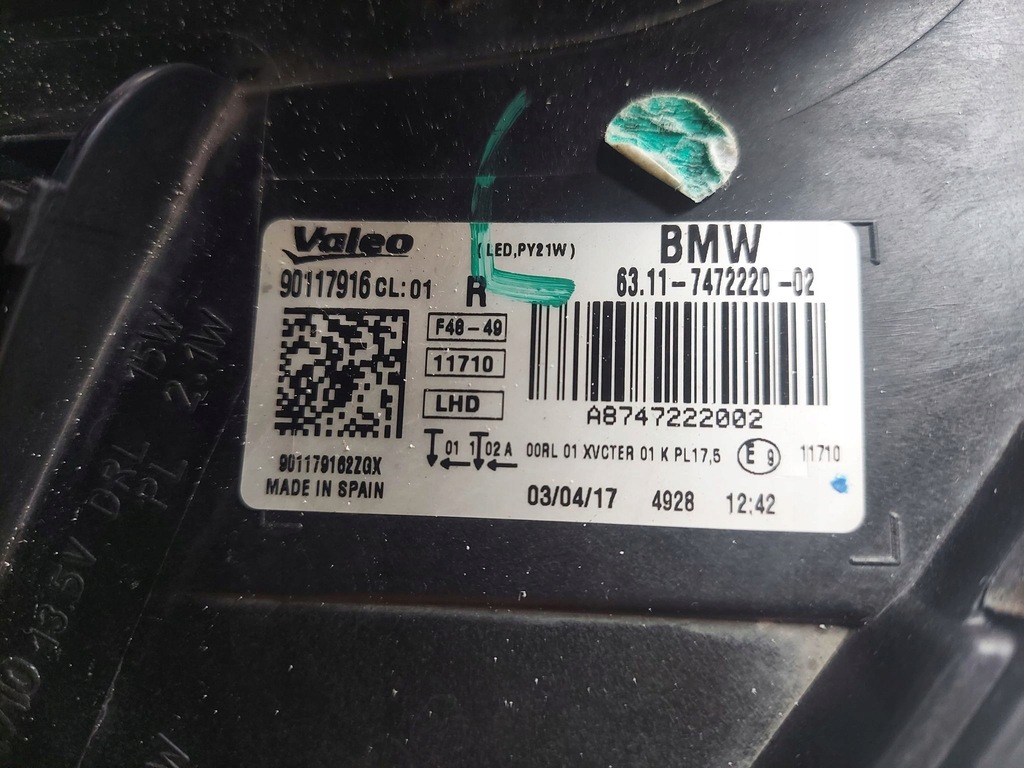 фото №9, Bmw x1 f48 лампа правая перед передняя full led