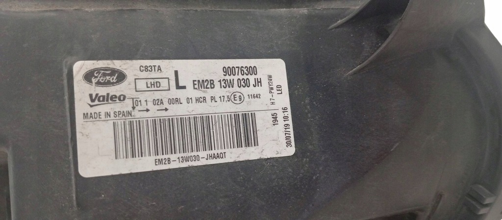 фото №7, 90076300 ford s-max mk2 2015- лампа левая передняя левый перед