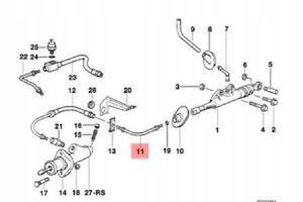 фото №8, Bmw z3 e36 шланг сцепления насос главная do шланг 21522282355