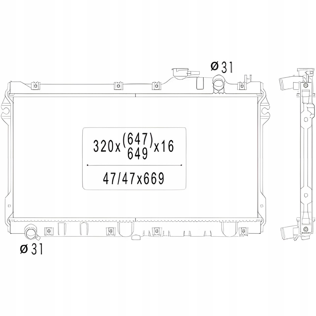 фото №1, Diederichs dcm2230 радіатор, система охолодження двигуна