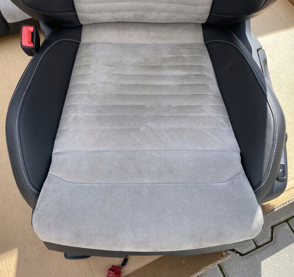 фото №9, Сидіння заднє сидіння passat b8 kombi jak nowe ergo комфорт jak nowe шкіра alcantar