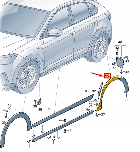 фото №1, Vw taigo cs rear правый wheel cover 2g7854818b9b9